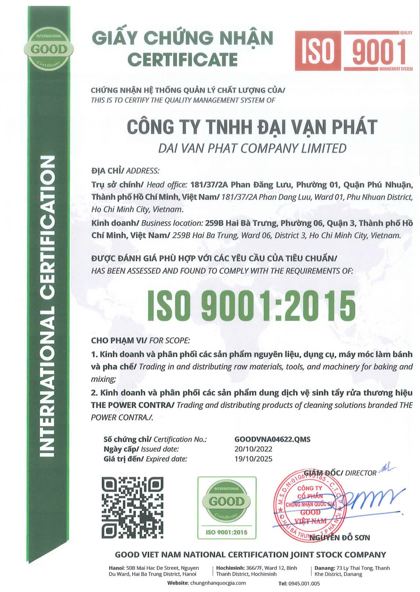 Chứng nhận ISO 9001:2015